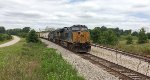 CSX 3355, 95, and 2684 roll mixed freight southbound